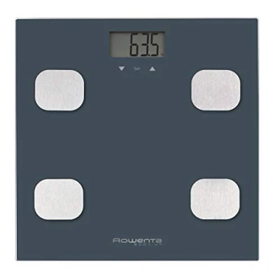 Image de Rowenta Body Up Impédancemètre et IMC avec Large Ecran LCD 8 Mémoires Capacité 150 kg Graduation 100g 1 Pile Lithium CR2032 Incluse BR2520V0