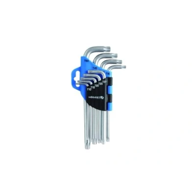 Image de Hogert Technik HT1W814 Ensemble de tournevis coudés T10, T20, T25, T27, T30, T40, T45, T50 Acier chrome vanadium 9