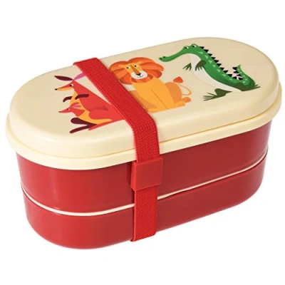 Image de Rex london boîte à bento avec couverts créatures colorées