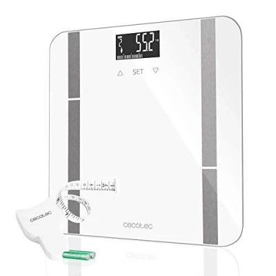 Image de Cecotec Pèse personne surface Precision 9750 Smart Healthy, Fonction de bio impédance, connectivité via Bluetooth et en verre trempé (Serie 9400, Blanc)