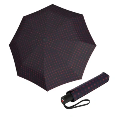 Image de Knirps A.200 Duomatic Parapluie de poche compact et résistant aux tempêtes Testé en soufflerie Taille M, Swarm Noir, Mittel