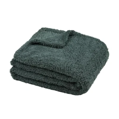 Image de Stof Plaid Taille 130x160 cm 100% Polyester Couleur Jade Modèle Montréal Couverture Doux Chaud Moelleux, uni