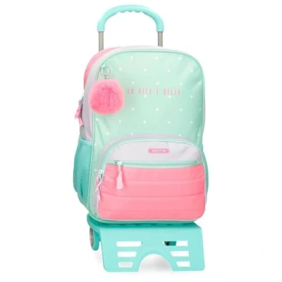Image de Movom La Vita è Bella Sac à dos scolaire avec chariot vert 31 x 42 13 cm Polyester 16,93 l, vert,