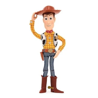 Image de Disney Store Official Figurine Interactive Woody, Toy Story des Studios Pixar, 39 cm/15&quot;, Cowboy Interactive, Plus de 15 répliques en Anglais, à partir 3 Ans