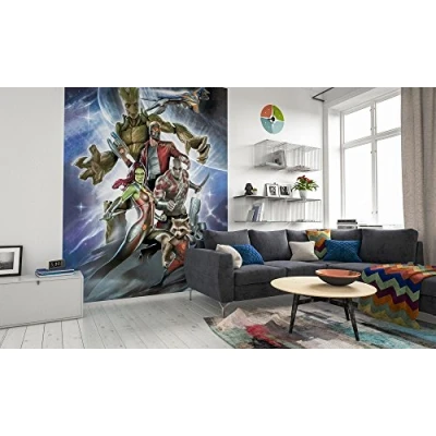 Image de &#039;Komar 018 de dvd2 Marvel Papier Peint Photo non tissé &quot;Guardians of the Galaxy Crew taille 200 x 250 cm (Largeur hauteur), 2 Chemins, avec colle, multicolore