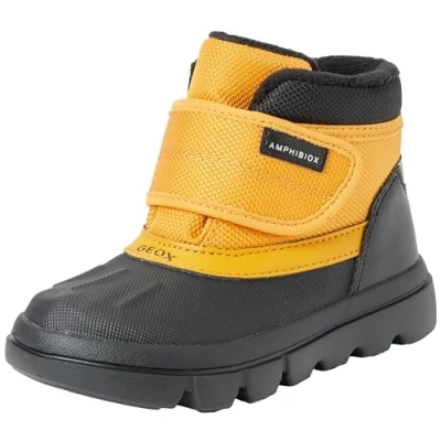 Image de Geox Bébé garçon B Willaboom Boy à partir de Bateau Cheville, Curry Black, 22 EU