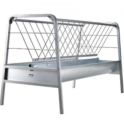 Image de VEVOR voerrek, hooiruif, weideruif, dubbelrek, 2 in 1 voerbak 80 gallons
