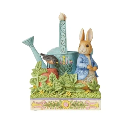 Image de Enesco Beatrix Potter by Jim Shore Figurine Peter Rabbit avec arrosoir Multicolore 15,2 cm