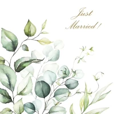 Image de Tiflair Serviettes de table 3 plis Motif feuillage d&#039;eucalyptus