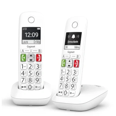 Image de Gigaset E290 Duo Teléfono DECT/analógico Identificador de llamadas Blanco