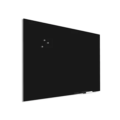 Image de IVOL Design Glasboard Premium Tableau magnétique en verre inscriptible avec montage caché Noir 60 x 90 cm