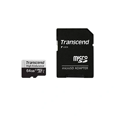 Image de Transcend Carte microSD 64 Go Pour les Dashcams, caméras de sécurité et systèmes TS64GUSD350V