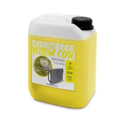 Image de Errecom Yellow Cool, Liquide de Radiateur Jaune Fluorescent 20C, antigel G12 avec paquet d&#039;inhibiteurs à base organique OAT, Prêt l&#039;emploi, 5 Litres