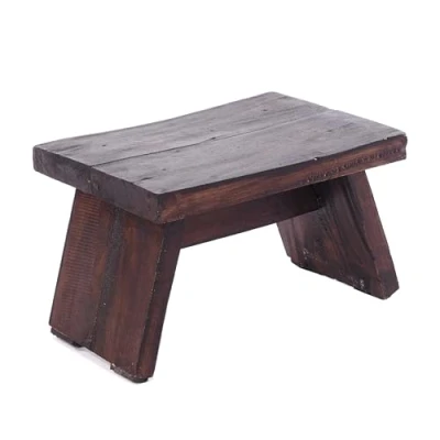 Image de DESIGN DELIGHTS Repose pieds en bois massif recyclé 18,5 x 29 19,5 cm (h l p) Style shabby chic
