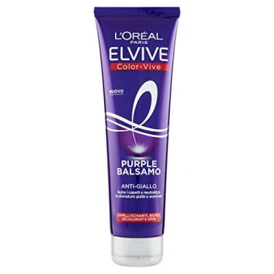 Image de L&#039;Oréal Paris Baume antijaune Color Vive Purple, Après jaune pour cheveux éclaircis, blonds, décolorés et gris, 150 ml