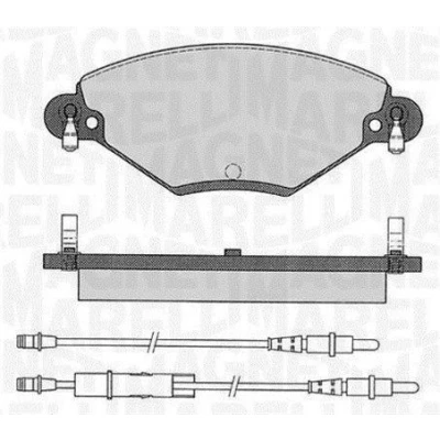 Image de MAGNETI MARELLI 363916060181 Jeu de plaquettes frein avec contact du palpeur d&#039;usure intégré CITROËN: C5 III Break, II 5 portes, I portes