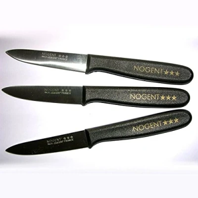 Image de NOGENT 3 ETOILES Couteaux d&#039;office X3 Classique m/noir sans dents*