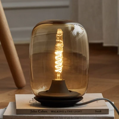 Image de EVA Solo Lampe de table LED Acorn, ambre, verre, intensité variable