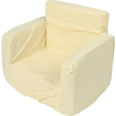 Image de POUPY Fauteuil Souple Amovible Jaune Mondotuo pour Enfants, Lavable, réutilisable et rembourré.