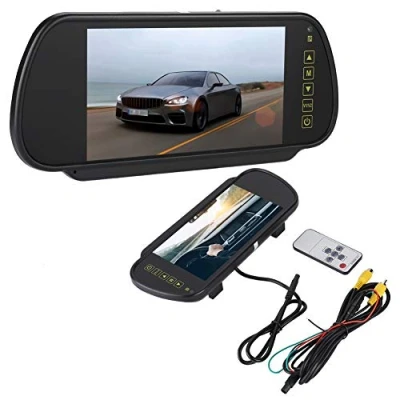 Image de Sxhlseller Écran LCD de rétroviseur Moniteur Automatique Voiture 7 Pouces HD 800x480, DC9V DC26V Universel pour Camion caméra recul Compatible avec PAL/NTSC