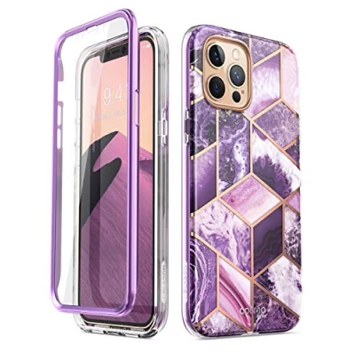 Image de i Blason Coque iPhone 12 Pro Max 5G (2020) 6,7 Pouces [Série Cosmo] Protection 360 Etui Brillant Bumper Antichoc avec Protecteur d&#039;écran Intégré (Amèth)