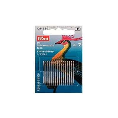 Image de Prym 125539 Aiguilles à Broder Fines « Crewel », No. 7, 0,70 x 38mm