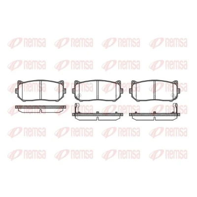 Image de REMSA 0649.02 Jeu de plaquettes frein Essieu arrière contact signal d&#039;usure inclus KIA: CARENS 2, Shuma I 3/5 portes, Cerato Berline