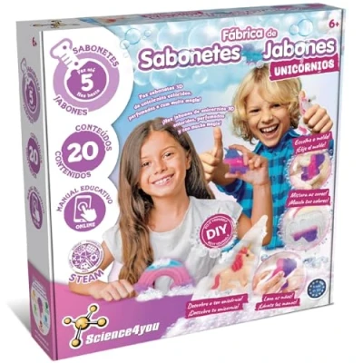 Image de Science4you licorne Lab Kit de fabrication savon pour enfants, jouet à l&#039;intérieur qui brillent dans le noir, savons enfants 8, 9, 10, 11+