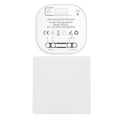 Image de Cerhot EU interrupteur sans fil piles kit autoalimente va et vient pile radio a distance eclairage domestique wireless switch (EU 1Gang 2V1 a)