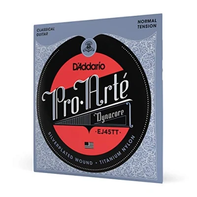 Image de D&#039;Addario Corde guitare classique Cordes Pro Arte Dynacore EJ45TT aiguës en titane pour Normale