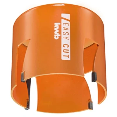 Image de kwb Scie cloche Ø 80 mm avec dents brasées à haute température, affûtées au diamant, évacuation rapide des copeaux, foret de centrage 6 pour une utilisation universelle