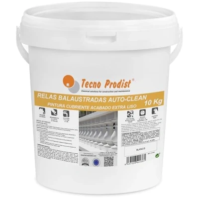 Image de Tecno Prodist RELAILLES BALAUSTRES AUTOCLEAN (10 kg) Peinture balustrades et treillis, à l&#039;eau, blanc, longue durabilité, respirant Autonettoyable sous la pluie Intérieur extérieur