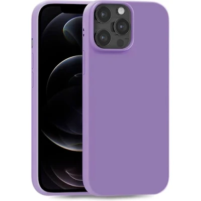 Image de MyGadget Coque pour iPhone 12 Pro Max Case TPU Souple Cover Protection Extra Fine Étui Coloré Anti Choc et Rayures Violet foncé