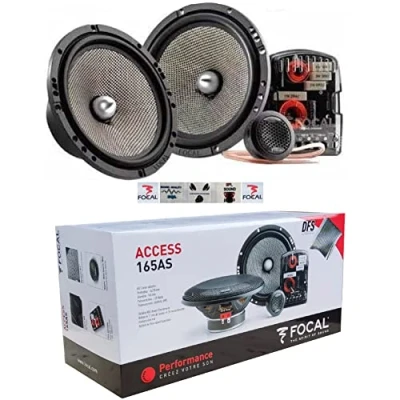 Image de 1 kit Focal Access 165AS 2 Voies 16,5 cm 165 mm diamètre 6,5&quot; 60 Watts rms 120 Max 4 ohm 91,3 DB woofers tweeters crossovers, Paire + 5 Sticker Cadeau