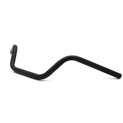 Image de BHYShop 7/8&quot;22mm Vintage Retro Guidon Universel Drag Barre Droite Chopper Bobber Cruiser Custom CG (Noir)