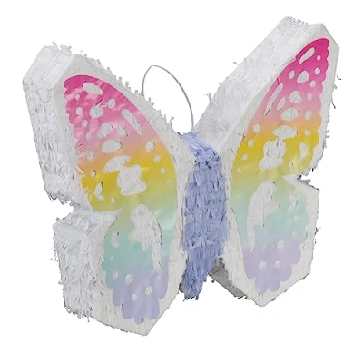 Image de Relaxdays Pinata Papillon, à remplir, pour Un Anniversaire, Suspendre, Enfants, HxLxP: 48 x 58 10 cm, Multicolore