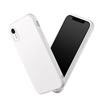 Image de RHINOSHIELD Coque Compatible avec [iPhone XR] SolidSuit Fine Technologie d&#039;absorption des Chocs et Finition Premium Mate, Contour Objectif Photo Interchangeable Blanc Classic