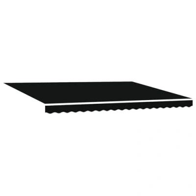 Image de vidaXL Toile de rechange pour auvent 4,5 x 3 m, noir
