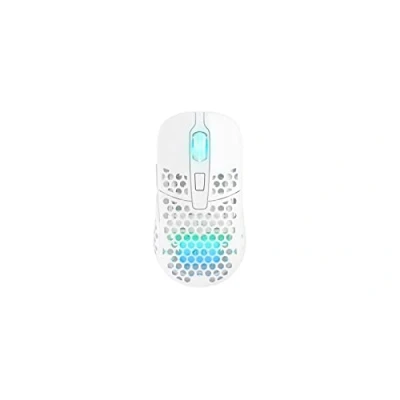 Image de Xtrfy M42 Wireless, souris de gaming ultralégère sans fil, optimisé pour l’e sport radio 2,4 GHz, rétro éclairage RGB, boîtier modulaire (2 dimensions incl.), Rechargeable, Blanc