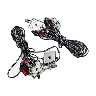 Image de Maso Kit d&#039;éclairage d&#039;intérieur ultra lumineux 40 LED pour voiture, camion, camping car, caravane, plafonnier (DC 12 V, blanc)