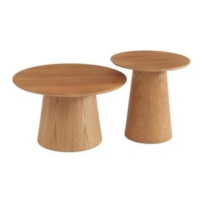 Image de Tables basses gigognes placage chêne Naturel clair PIARI