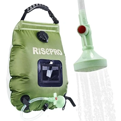 Image de Sac de douche solaire, 20 litres, camping, température 45 C, randonnée, escalade