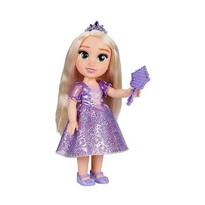 Image de Disney Princess Poupée 38cm Raiponce Licence Officielle Collection Mon Amie Princesse Robe Effets Argentés Et Brosse Incluse à Collectionner Adaptée Aux Enfants Dès 3 Ans