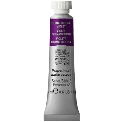 Image de Winsor &amp; Newton Aquarelle Professionnel Peinture Aquarelle, Haute Luminosité, Résistante à la Lumière, Qualité Archive, Tube de 5 ML, Couleur Violet Quinacridone