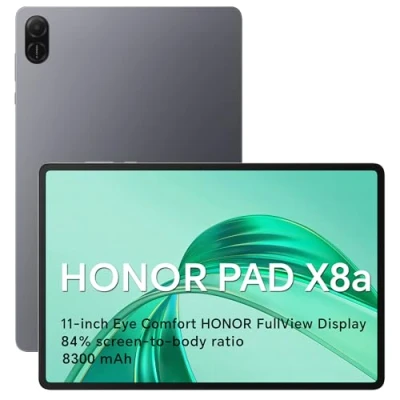 Image de HONOR Pad X8a 4 GRAM/128G ROM 8300mAh Wi FI Version,Tablette Tactile 11 Pouces Android 14+Bluetooth, Haut parleurs, 90Hz Eye Protection Screen, Space Gray