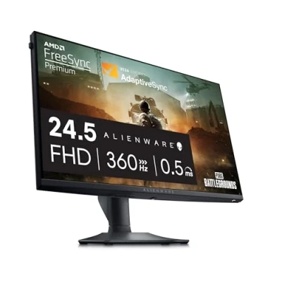 Image de Alienware AW2523HF 24.5&quot; Full HD (1920x1080) Écran PC Gaming, 360Hz, Fast IPS, 0.5ms, AMD FreeSync Premium, VESA AdaptiveSync, 99% sRGB, HDR 10, DisplayPort, 2x HDMI, 5x USB, Garantie 3 ans