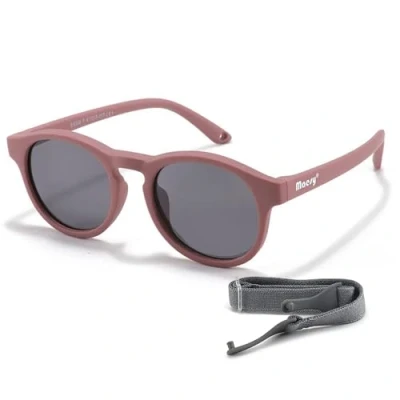 Image de Maesy Lunettes de Soleil Bébé et Tout Petit 1 3 Ans Protection UV400 Polarisée Cadre Flexible Pliable Bande Élastique Réglable Sûres Confortables Bowi