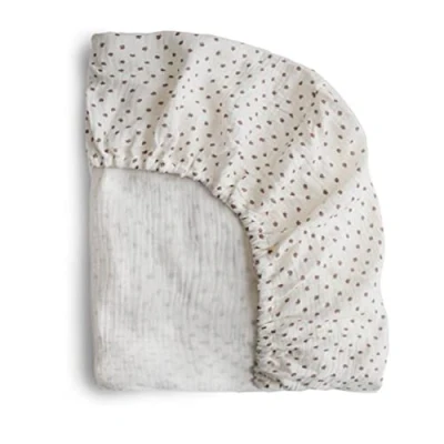 Image de Mushie Drap Housse pour Berceau 40 X 10 100 Cm Mousseline Extra Douce Respirant 100% Coton Bio Coins Élastiques Prélavé Bloom Small