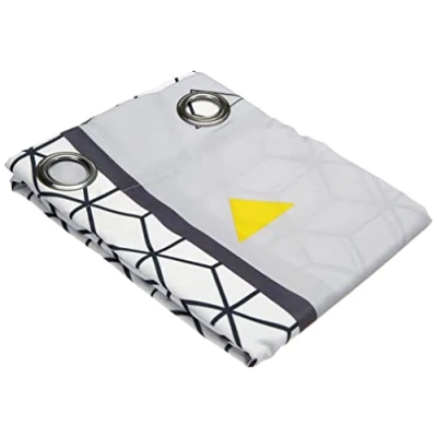 Image de Douceur d&#039;Intérieur Rideau A Oeillets 140 x 260 CM Polyester Imprime Yellow Mix