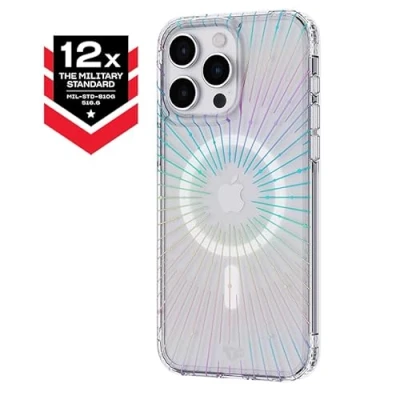 Image de tech21 Evo Clear Coque pour iPhone 15 Pro, Compatible avec MagSafe, Biodégradable, Sparkle Solar, 12x Militaire Protection des Chutes: 3,6m